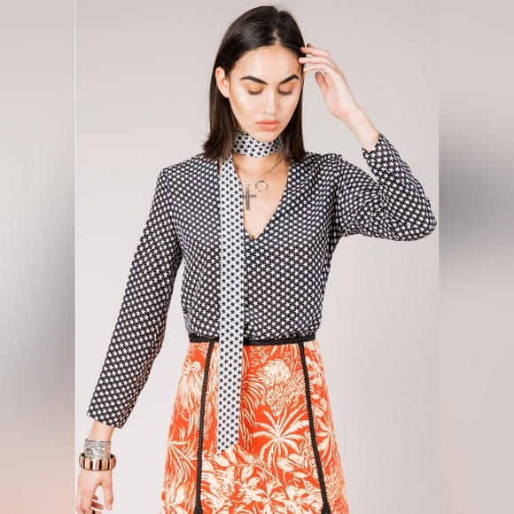 RIXO Tops - Rixo London Sadie Star print blouse